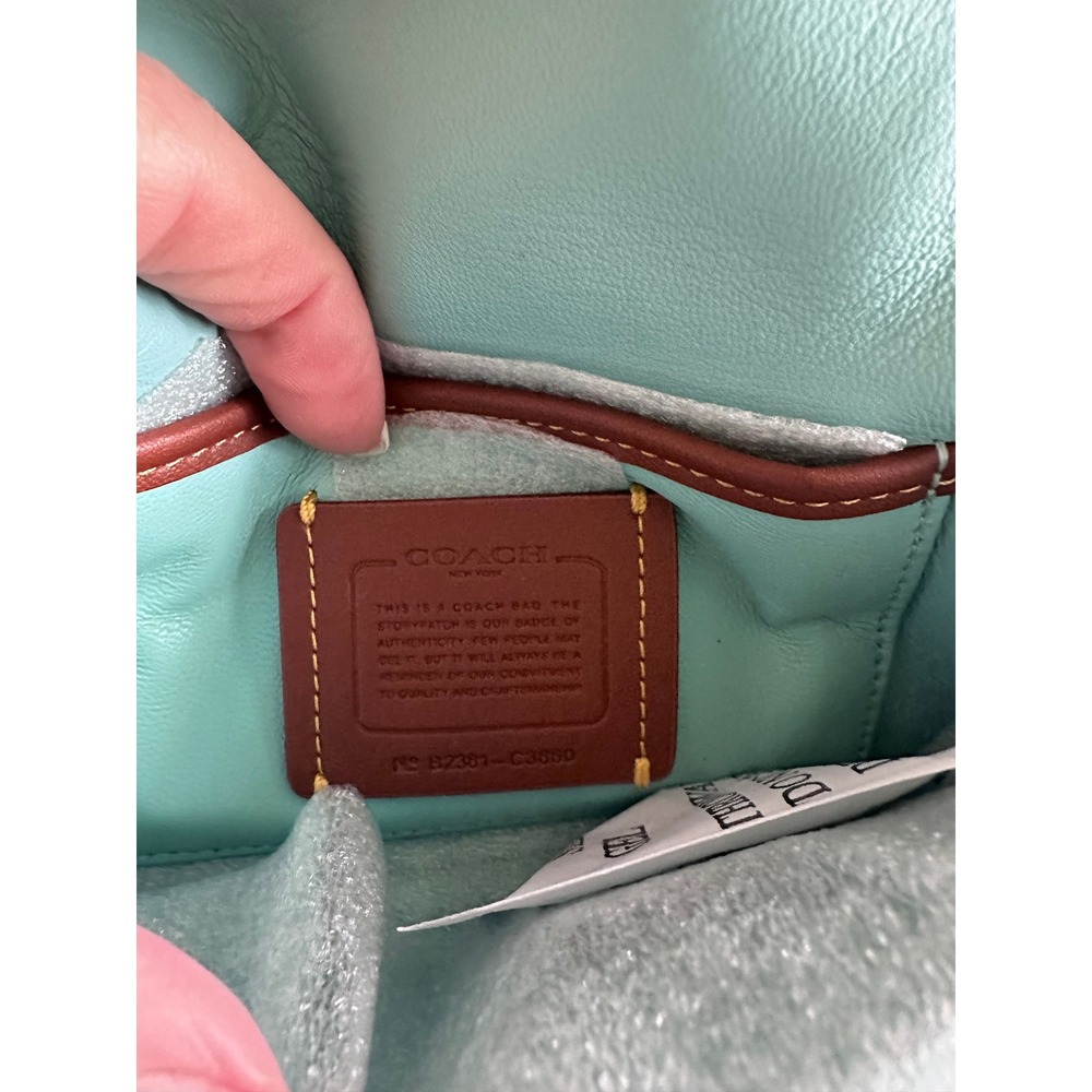 COACH Faded Blue Pillow Tabby Leather Shoulder Bag - Picture 7 of 11